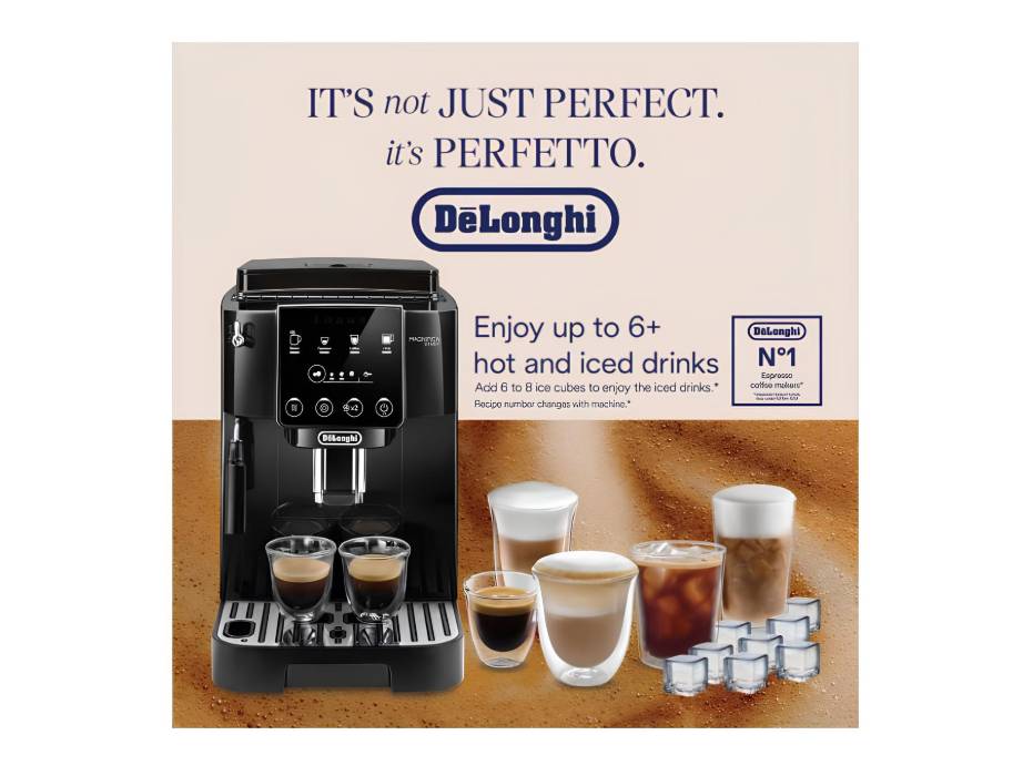 De'Longhi MAGNIFICA START Fully Automatic Espresso Machine with 6 Hot & Iced Beverages - ECAM222.20.B