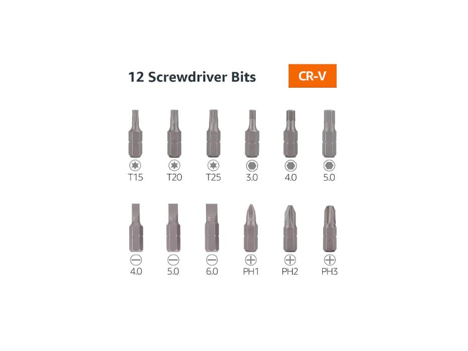 Basics 12 Piece in-1 Magnetic Ratchet Screwdriver