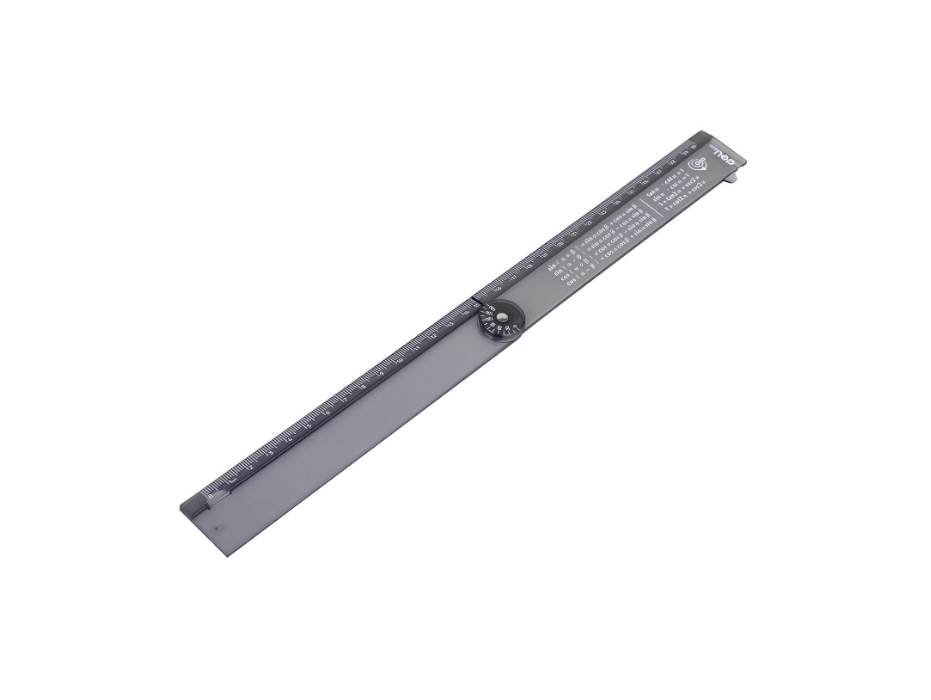 Deli EG01102 Folding Ruler – 15cm (Folded) / 30cm (Opened) – Transparent Black