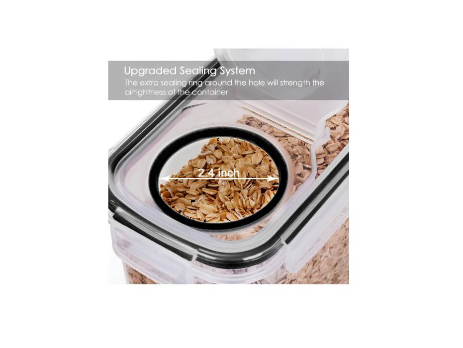 Airtight Food Storage Container 4 Liters, Set of 4