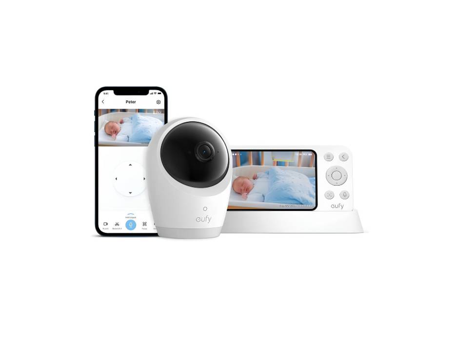 eufy Baby Monitor E21 with 4K Camera, Hybrid Wi-Fi and No Wi-Fi Connection, Ultra-Clear Night View, Portable Camera with Built-In Battery, ANR, Smart Alerts