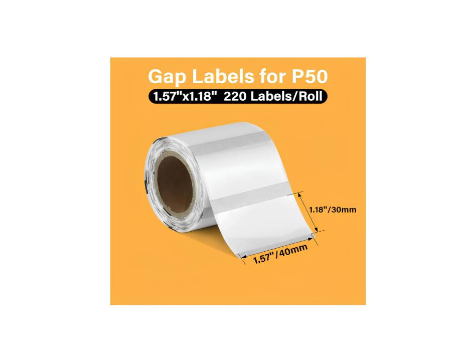 MARKLIFE 1.57"x1.18" Direct Thermal Labels for P50 Label Printer, Multi-Purpose Self-Adhesive,220 Labels/Roll