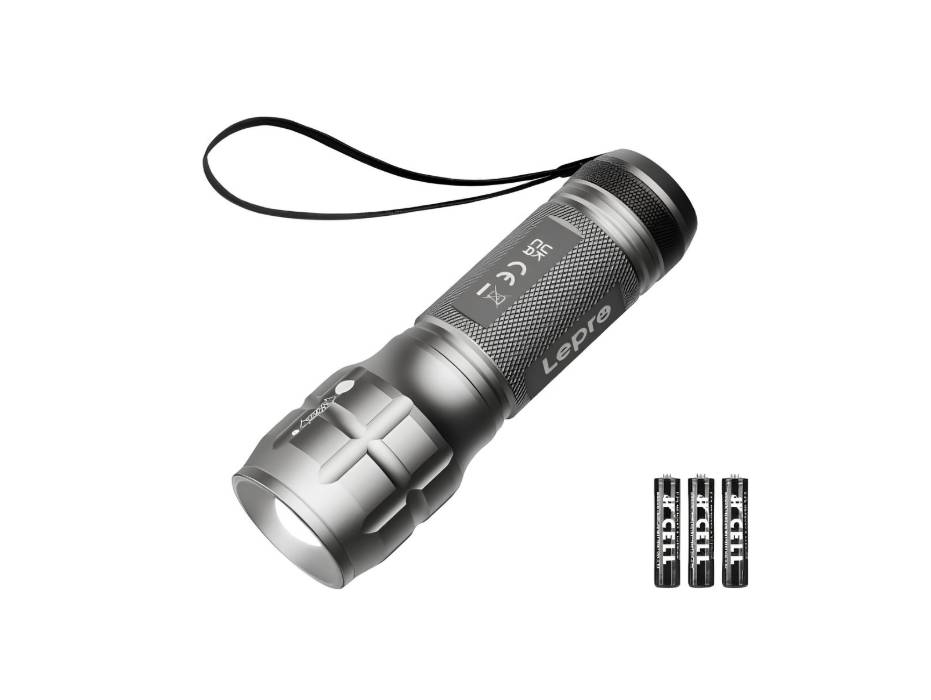 Lepro LED Torch Battery Powered - Dark Grey