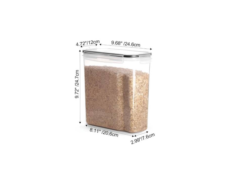 Airtight Food Storage Container 4 Liters, Set of 4