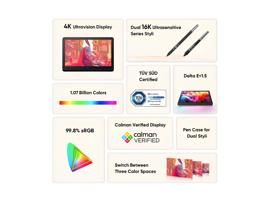 XP-pen Artist Pro 19 (Gen 2) 4K Drawing Tablet with Screen