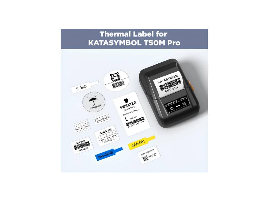SUPVAN T50M Pro/Plus Label Tape, Thermal Multi-Purpose Labels, 1.57 in x 1.18 in, 250 Labels/Roll (White)