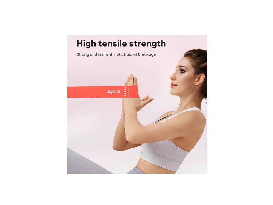 Agnite ER256 Yoga Elastic Ring (600x50x0.5mm, Blue) – Perfect for Stretching, Strengthening & Flexibility