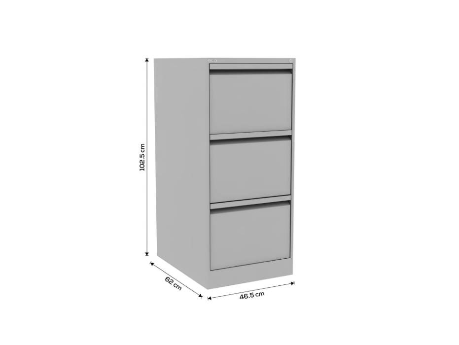 RIGID Steel Vertical Filing Cabinet Large Storage steel Cabinet, Metal Portable Cabinet with 3 Drawers for Legal, Grey