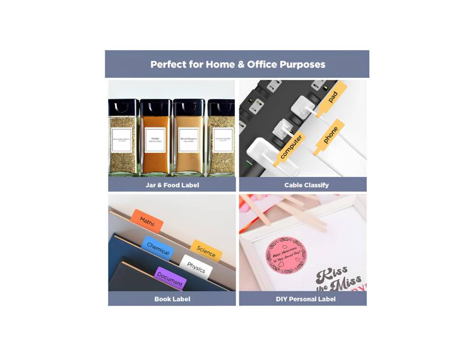 SUPVAN T50M Pro/Plus Label Tape, Thermal Multi-Purpose Labels, 1.57 in x 1.18 in, 250 Labels/Roll (White)