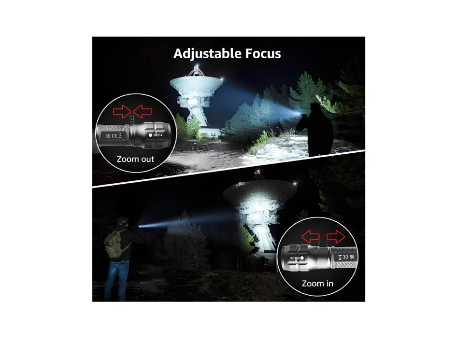 Lepro LED Torch Battery Powered - Dark Grey