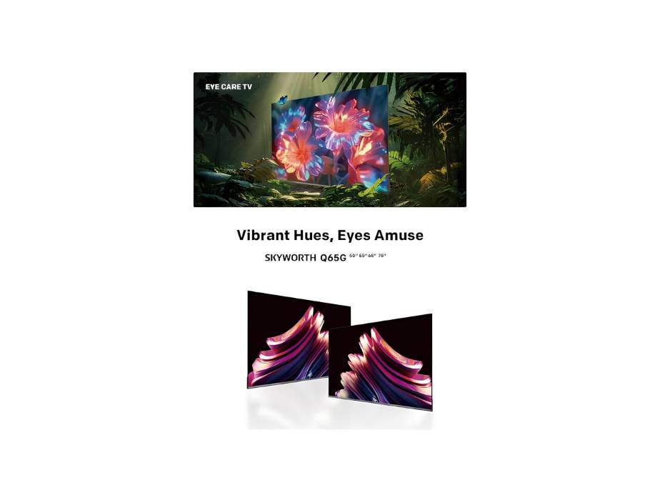 SKYWORTH 65 Inch 4K Smart UHD QLED TV Google TV With Dolby Vision HDR, DTS Virtual X, YouTube, Netflix, Bluetooth, Freeview Play & Alexa Built-in, WiFi, 65Q6500G