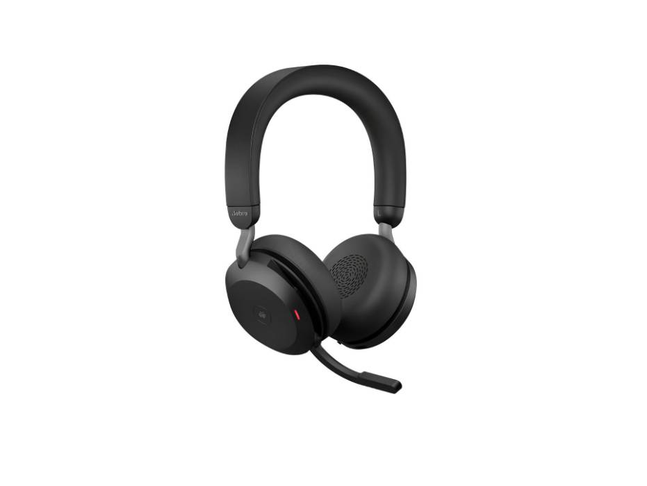 Jabra Evolve2 75 Wireless PC Headset with 8-Microphone Technology - Dual Foam Stereo Headphones with Advanced Active Noise Cancellation