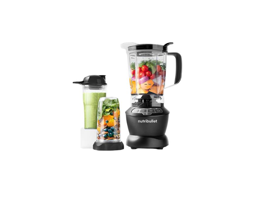 NutriBullet Full Size Blender + Combo , 7 Piece Set, Multi-Function High Speed Blender, Mixer System with Nutrient Extractor, Smoothie Maker