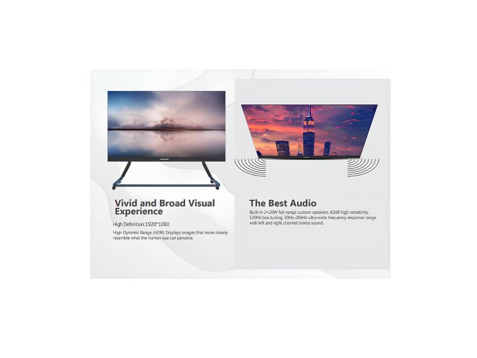 Specktron 216" X-View Wall, All in One LED Display Full HD (1920 x 1080) with 2 x 20w Custom Speaker, Multiple Interfaces input | X-View Wall 216