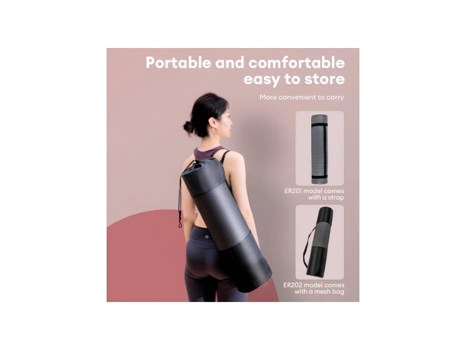 Agnite ER202-GR NBR Yoga Mat (181x61x1.0cm, Grey) – Non-Slip & Durable for Ultimate Comfort