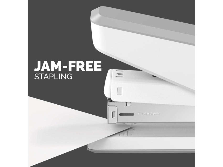 Fellowes LX850 EasyPress Staple with Antibacterial Microban Technology, 25 Sheet Capacity, White