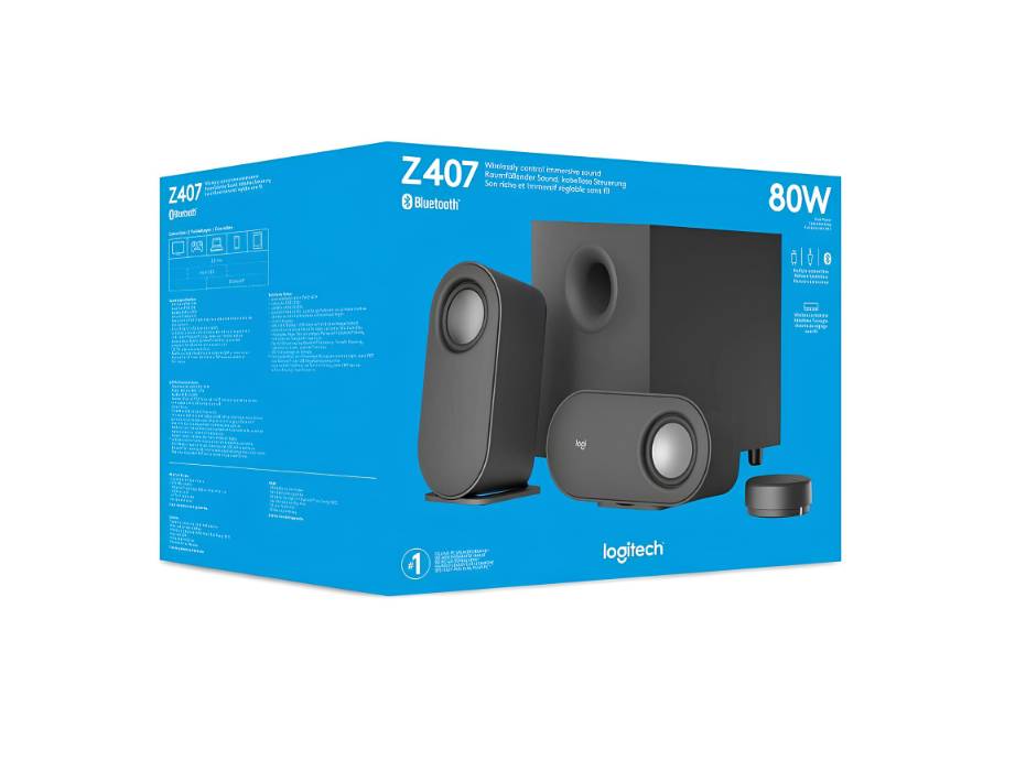 Logitech Z407 Bluetooth Speakers With Subwoofer And Wireless Control