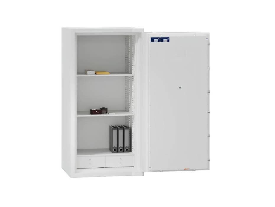 Chubbsafes Europa Safe Grade 2 T2 (Size 6), Model 505, 2 Shelves + 2 Half Drawers, with Key Lock and Key-Operated Combination Lock