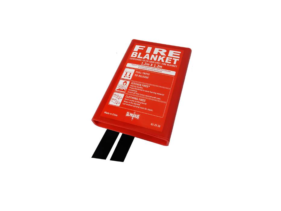 Gladious Fire Blanket, Flash PVC Box, 1.2 Meters x 1.2 Meters