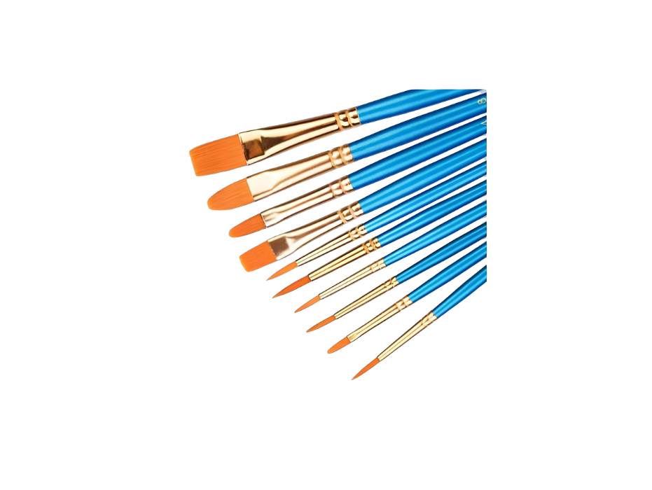 THE PRO BRO Paint Brush Set, 10 Pcs Paint Brushes Set