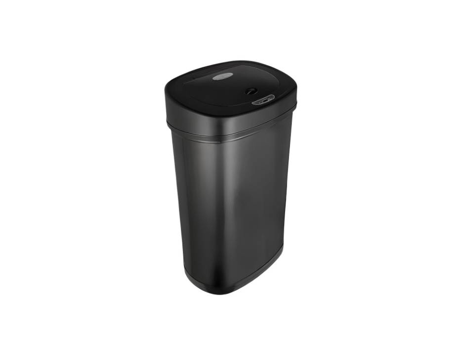 NINESTARS, DZT-50-9BK, 50 L Black Automatic Touchless Motion Sensor Sensor Trash Bin and Garbage Bin with Highly Durable Lid Mechanism for Home, Kitchen and Office