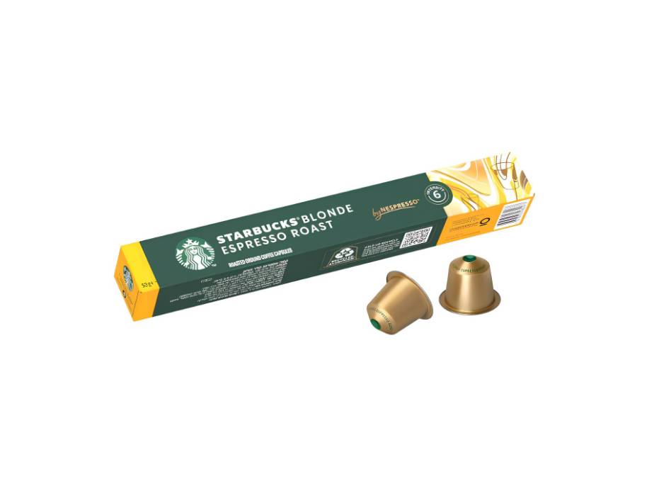 Starbucks Blonde Espresso Roast By Nespresso Coffee (10 Capsules) 53g
