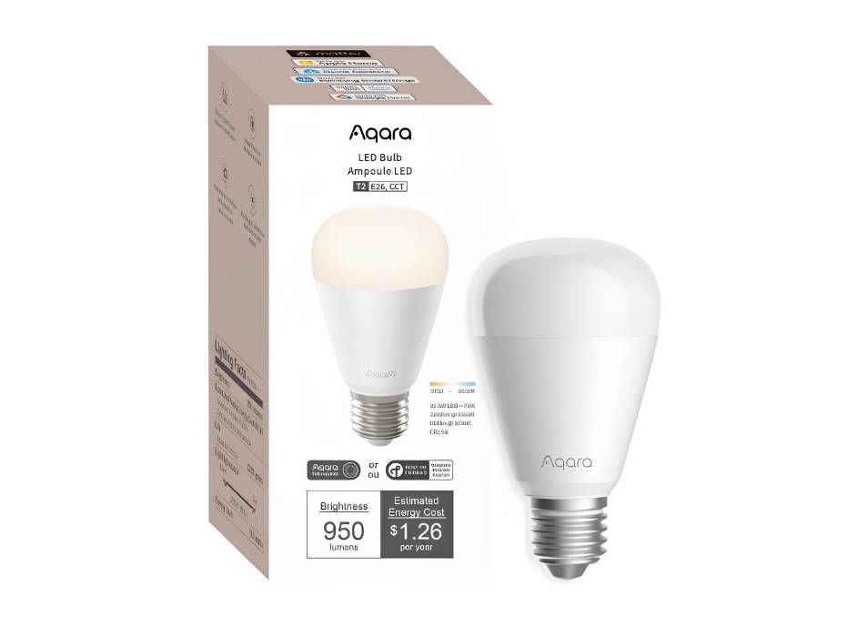 Aqara Smart LED Light Bulb T2 (E26, CCT) 75W - Tunable White