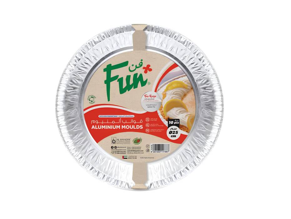 Aluminium Round Moulds 788cc Ø25cm, Pack of 10