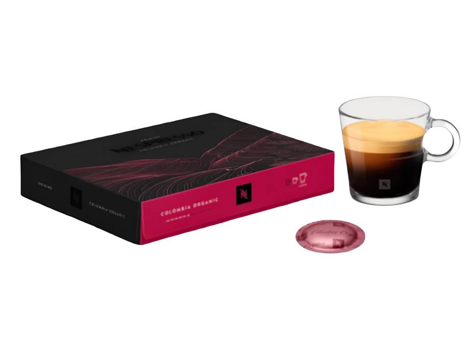 Nespresso Professional Origins Colombia Organic, Fruity and Toasted Cereal, Intensity 6, 50 Capsules/Box