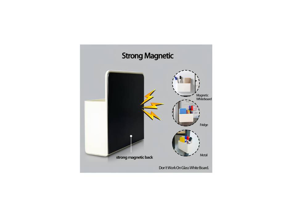 Magnetic Dry Erase Marker, Pen and Eraser Holder for Whiteboard