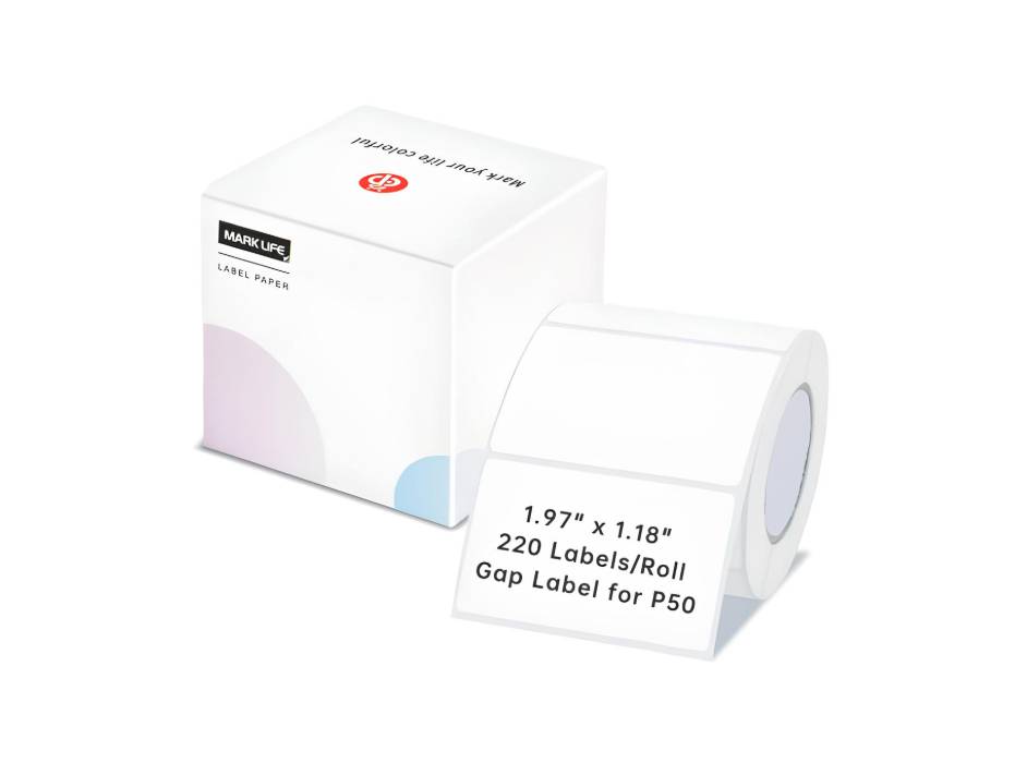 MARKLIFE 1.97"x1.18" Multi-Purpose Self-Adhesive Label for Marklife P50 Label Printer, 220 Labels/Roll