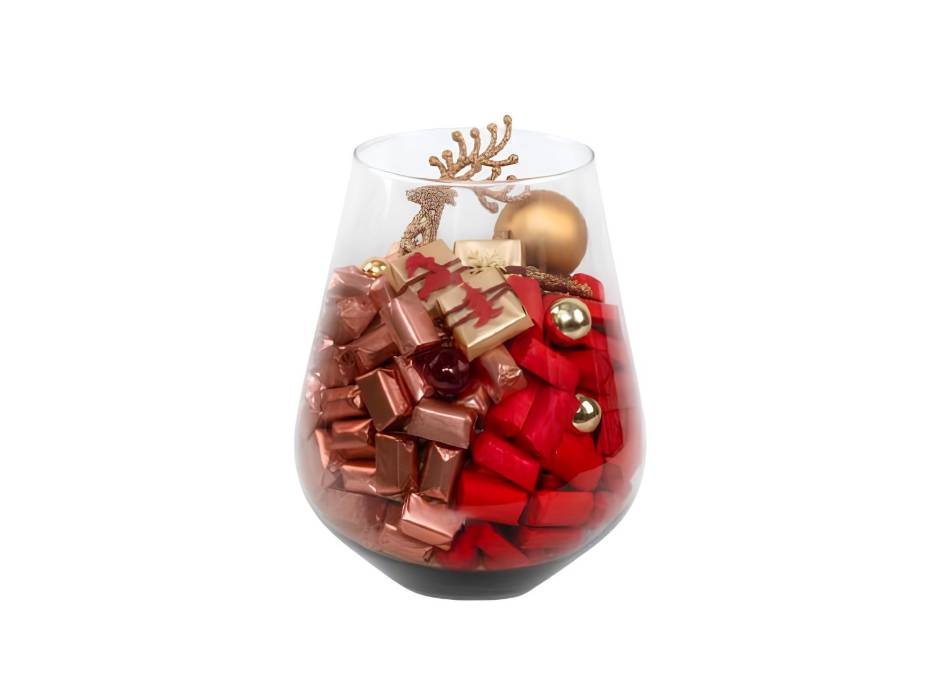 Patchi Glass Vase - Transparent 1595 g - (18 cm x 18 cm x 27 cm)