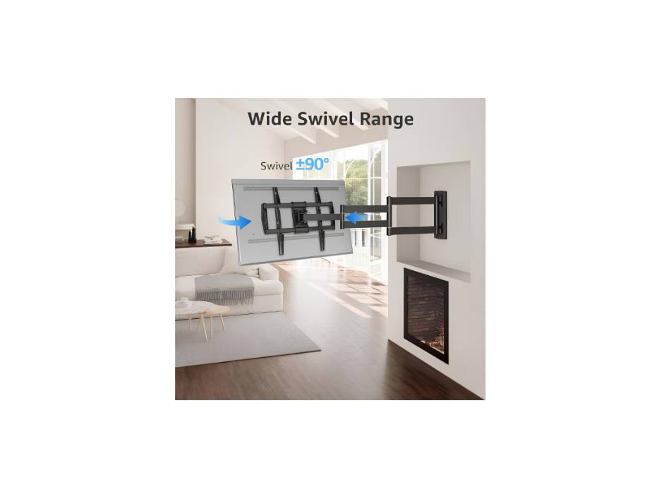 MOUNTUP 30 Inch Long Arm TV Wall Mount for Most 42-75 Inch TVs, Full Motion Corner Wall Mount TV Bracket with Extension, Up to 99 lbs, MU0057-L