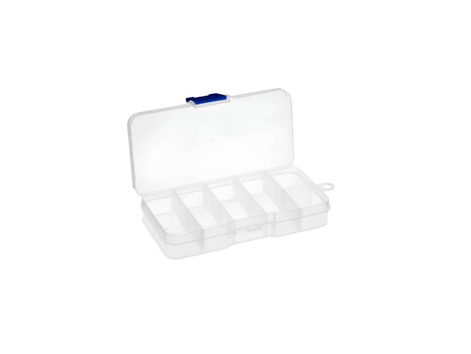 Clear Plastic Organizer Box, 10 Grids - Pack of 2