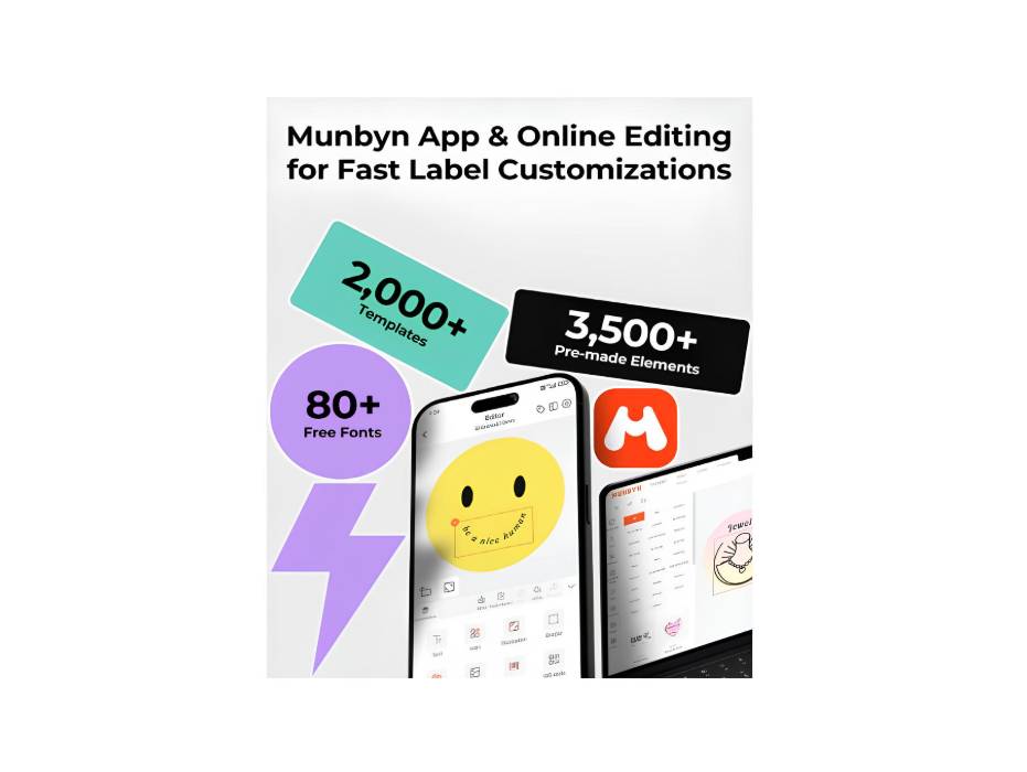 MUNBYN Thermal Label Printer, Portable Bluetooth Label Maker, 4 x 6 inches | ITPP130B