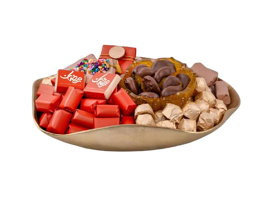 Patchi Ramadan-themed box Collection - 1710 g - 29 cm x 32 cm x 7 cm, Glass Bowl - Gold