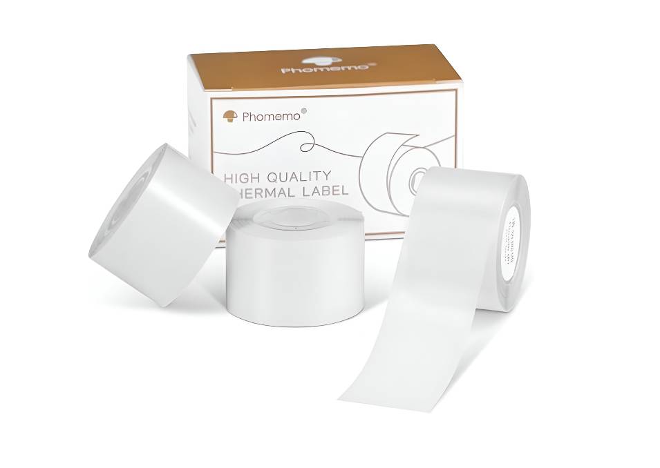 Phomemo Continuous Thermal Adhesive Transparent Label Roll for Phomemo D50, 24mm x 6m