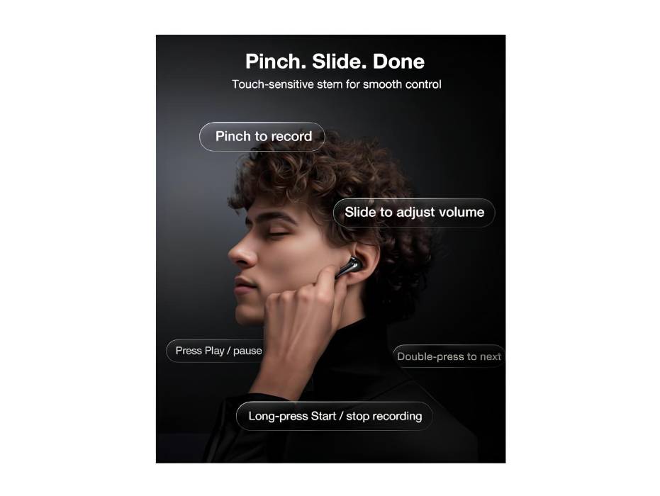 RecDot AI Earbuds - AI Meeting Assistant with Real-Time Transcription & Translation (16 Languages), FlashRecord, 48dB ANC, To-Do Lists & Summaries - Black