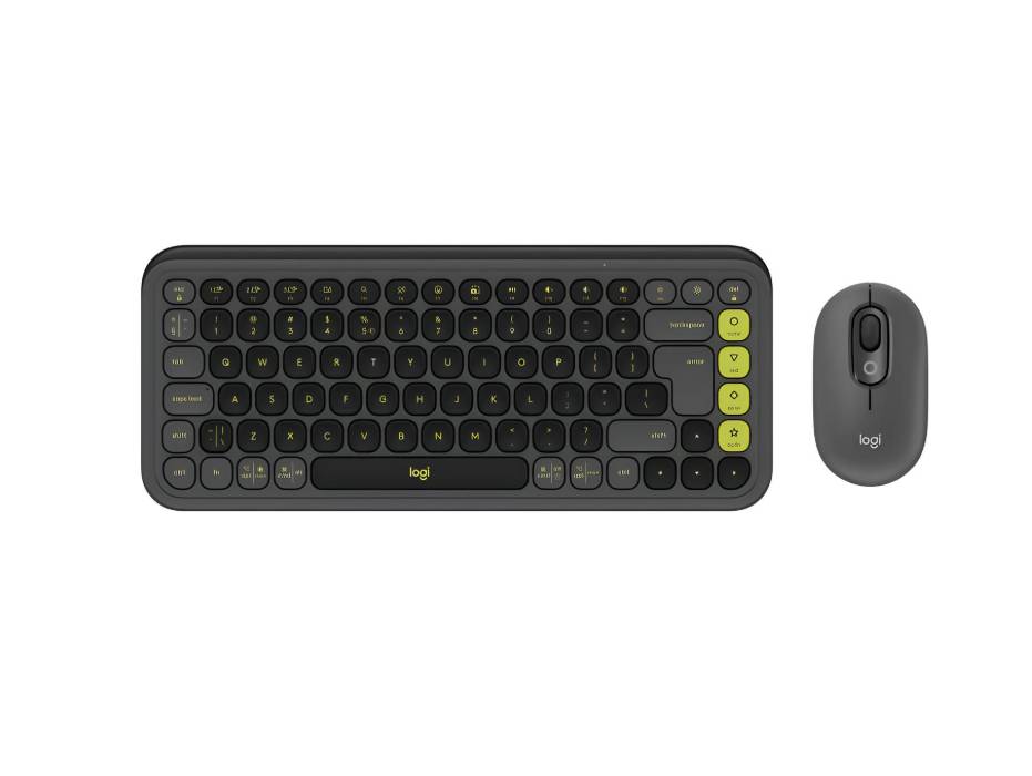 Logitech Pop Icon Combo, Bluetooth Keyboard and Mouse Combo, Graphite