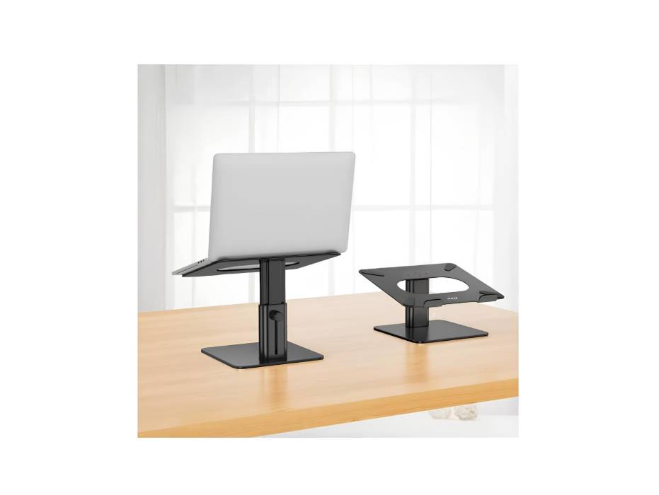 BESIGN LSX6N Computer Stand, Ergonomic Adjustable Notebook Riser Holder for Desk Compatible with 10-15.6'' Laptops, Black