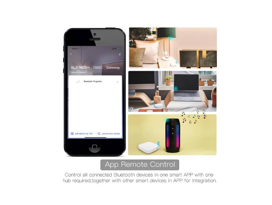 MOES Tuya Hub Link Fingerbot to Wi-Fi (Support 2.4GHz) Compatible with Alexa, Google Home, IFTTT and Timer Control, One Gateway Can Connect Multiple Fingerbots