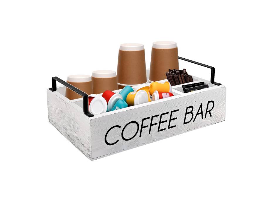 Angju Coffee Station Organizer for Countertop Coffee Bar