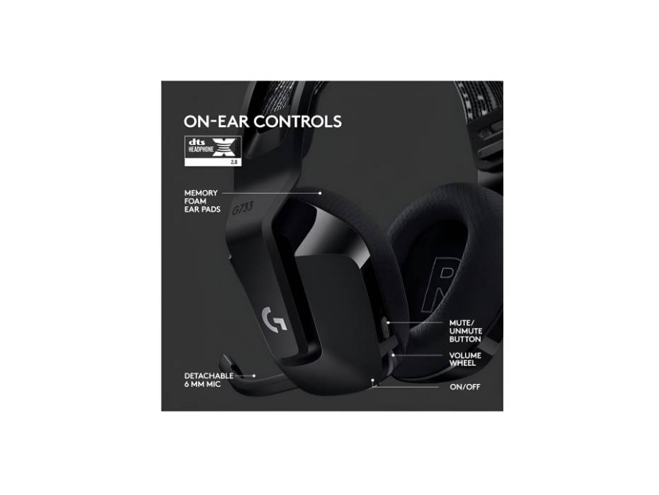 Logitech G Logitech G733 LIGHTSPEED Wireless Gaming Headset with Suspension Headband