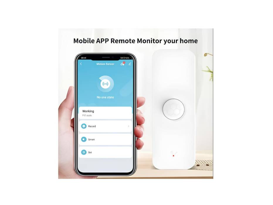 UanTii Tuya WIFI PIR Motion Sensor Movement Detector Alarm Smart Life APP Wireless Home Automation System Work with Alexa and Google Home