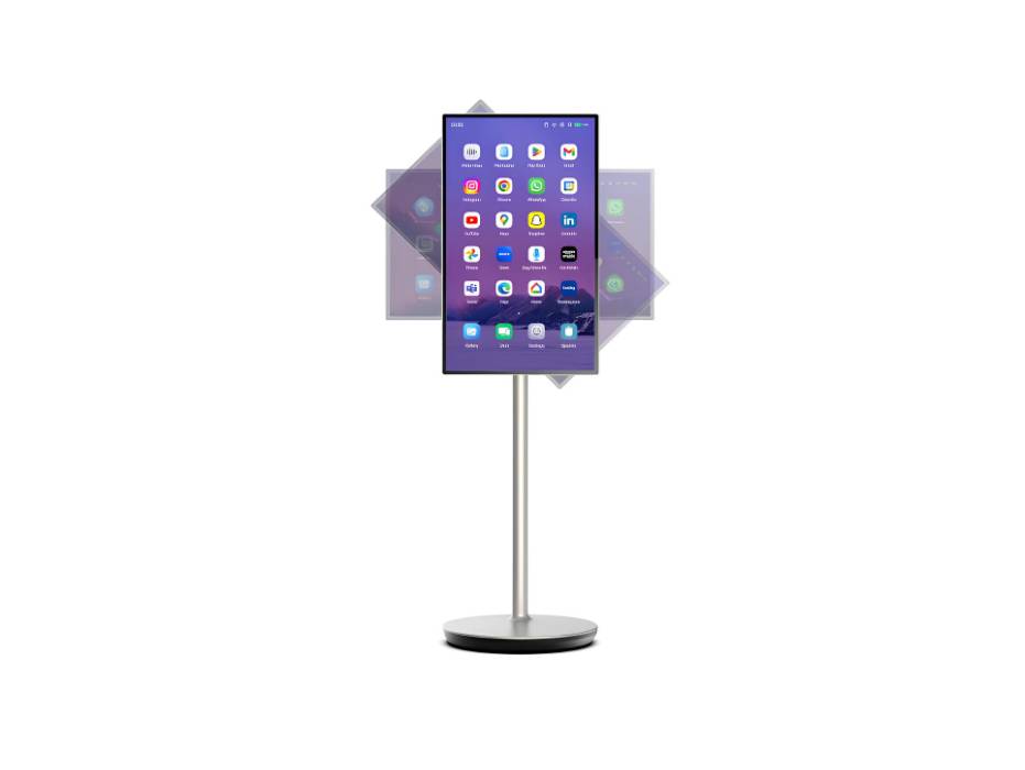 32 Inch Portable Smart Screen Monitor, UHD 4K, Seamless Design, Crystal Clear, Adjustable, Rotation Free, Touch And Remote Control Smart Monitor