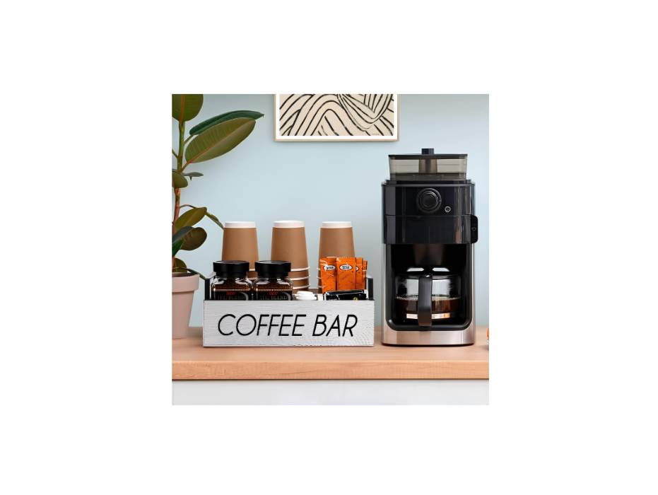 Angju Coffee Station Organizer for Countertop Coffee Bar