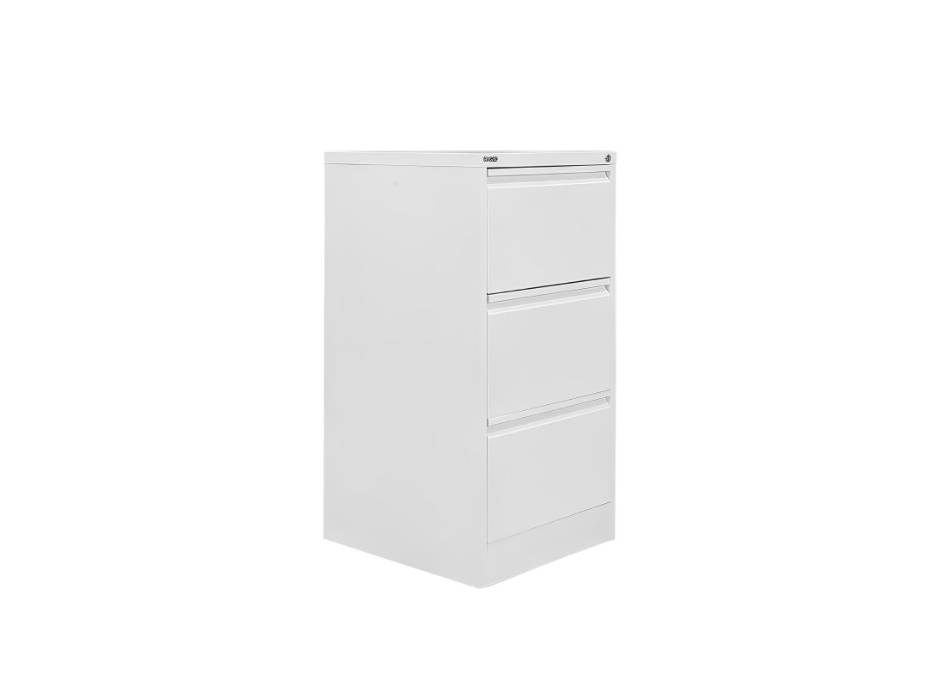 RIGID Steel Vertical Filing Cabinet Large Storage steel Cabinet, Metal Portable Cabinet with 3 Drawers for Legal, White