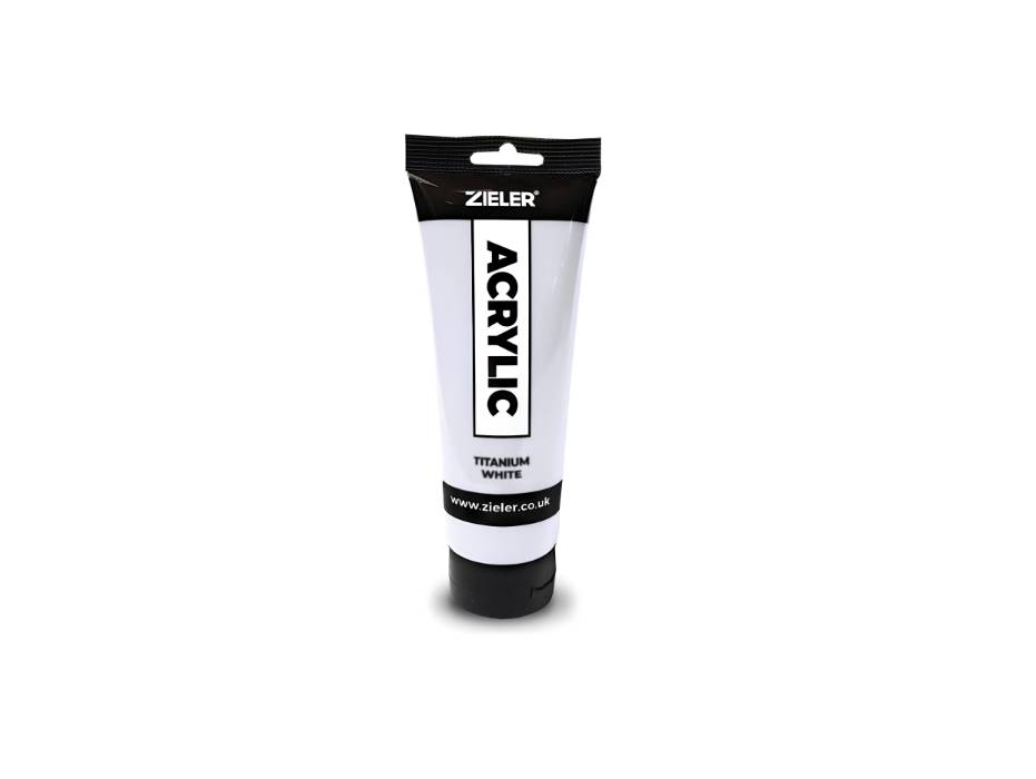 Zieler Premium Acrylic Paint (120ml Tubes) - Titanium White