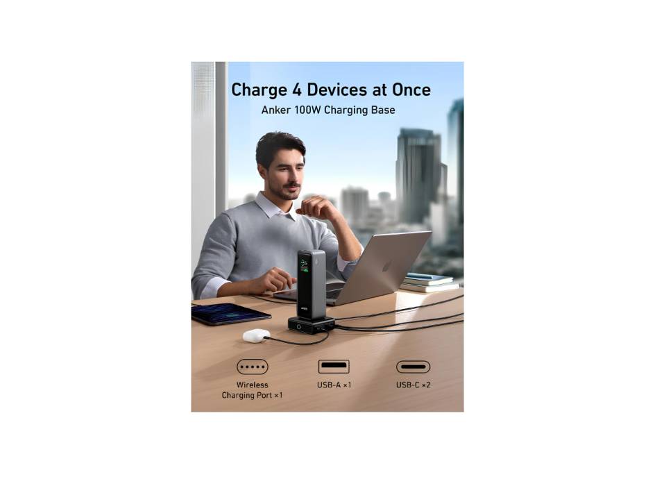 Anker Prime 27, 650mAh Power Bank (250W) and 100W Charging Base (ANK-B1340211)