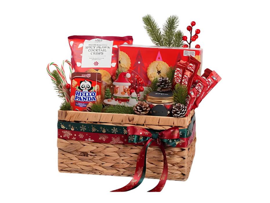 Red Christmas Treat Basket